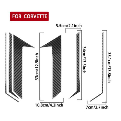 For Chevrolet Corvette C8 6pcs /Set Roof Camera Frame Sticker