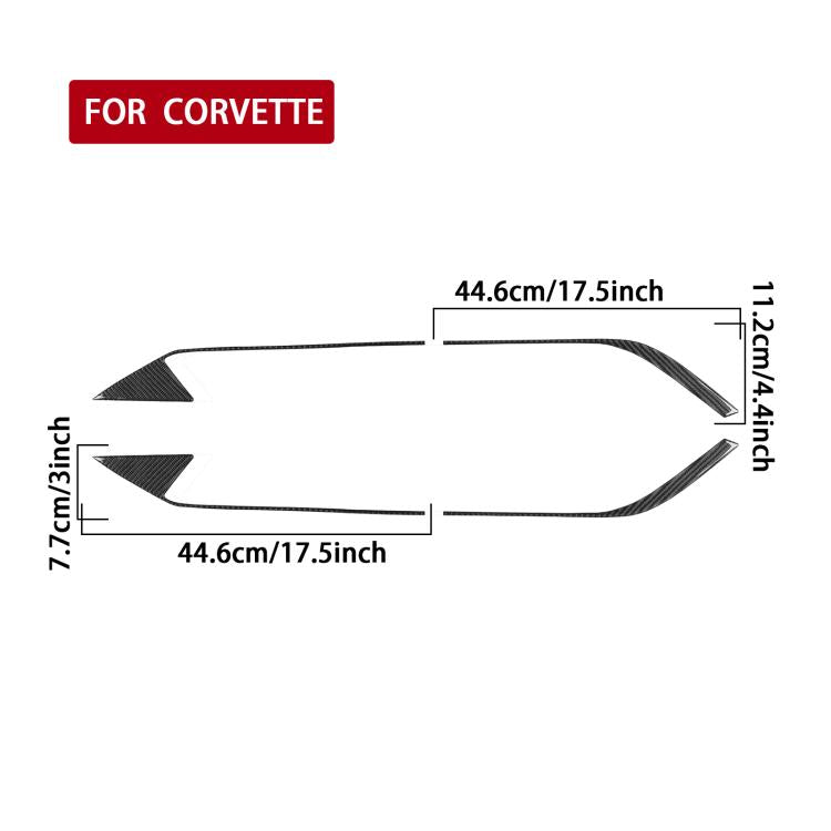 For Chevrolet Corvette C8 4pcs /Set Roof Engine Vent Sticker
