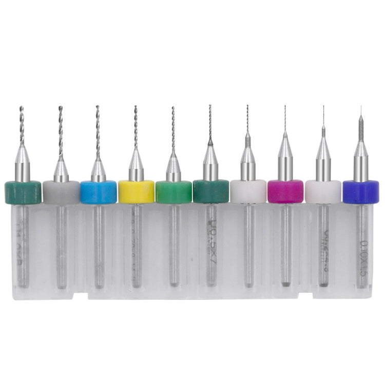 10 In 1 PCB Tungsten Steel Drill Bits Carving Miniature Drill Bits, Size:, 2.1-3.0mm, 0.1-1mm, 0.6-1.5mm, 1.1-2mm, 1.5-2.4mm
