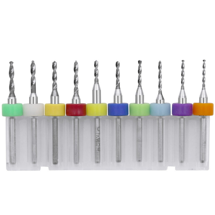 10 In 1 PCB Tungsten Steel Drill Bits Carving Miniature Drill Bits, Size:, 2.1-3.0mm, 0.1-1mm, 0.6-1.5mm, 1.1-2mm, 1.5-2.4mm