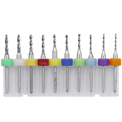 10 In 1 PCB Tungsten Steel Drill Bits Carving Miniature Drill Bits, Size:, 2.1-3.0mm, 0.1-1mm, 0.6-1.5mm, 1.1-2mm, 1.5-2.4mm
