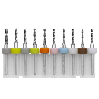 10 In 1 PCB Tungsten Steel Drill Bits Carving Miniature Drill Bits, Size:, 2.1-3.0mm, 0.1-1mm, 0.6-1.5mm, 1.1-2mm, 1.5-2.4mm
