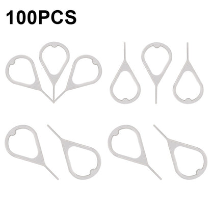 100 PCS Universal Thickened and Hardened Steel Phone Card Removal Pin, 100 PCS Style 1, 100 PCS Style 2, 100 PCS Style 3, 100 PCS Style 4