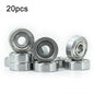 20pcs Miniature Bearings Silent Deep Groove Ball Bearings, 604zz, 605zz, 606zz, 607zz, 608zz, 609zz, 6000zz, 6001zz, 6002zz