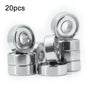 20pcs Miniature Bearings Silent Deep Groove Ball Bearings, 604zz, 605zz, 606zz, 607zz, 608zz, 609zz, 6000zz, 6001zz, 6002zz