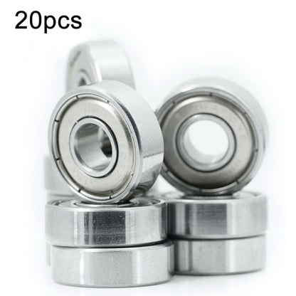 20pcs Miniature Bearings Silent Deep Groove Ball Bearings, 604zz, 605zz, 606zz, 607zz, 608zz, 609zz, 6000zz, 6001zz, 6002zz
