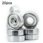 20pcs Miniature Bearings Silent Deep Groove Ball Bearings, 604zz, 605zz, 606zz, 607zz, 608zz, 609zz, 6000zz, 6001zz, 6002zz