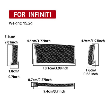 For Infiniti G37/G25/Q60 4pcs /Set Right-Hand Drive Steering Wheel Button Left Cover Sticker, Right-Hand Drive