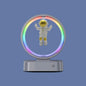 Y-558 Magnetic Levitation Astronaut TWS Bluetooth Speaker With RGB Light,Style:, Golden Basic, Silver Basic, Golden Clock Model, Silver Clock Model, Golden Wireless Charging, Silver Wireless Charging
