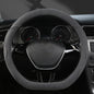 Turned Fur D Type Steering Wheel Cover, Turned Fur Black Red, Turned Fur Black Gray, Turned Fur Black Blue, Turned Fur Gray, Turned Fur Carbon Gray