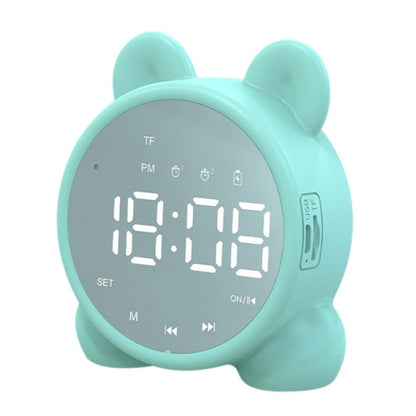 P1 Mini Card Mirror Clock Wireless Bluetooth Speaker with FM Radio