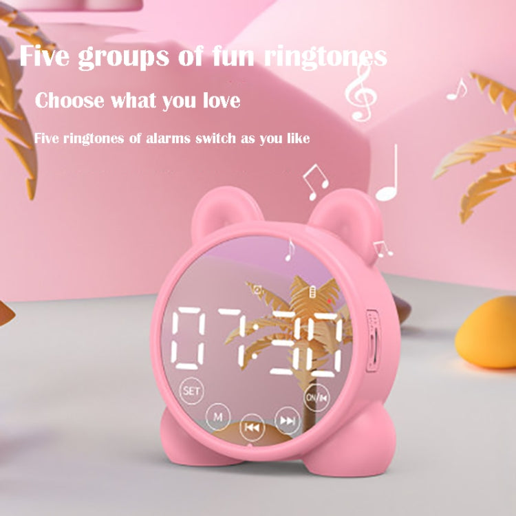 P1 Mini Card Mirror Clock Wireless Bluetooth Speaker with FM Radio