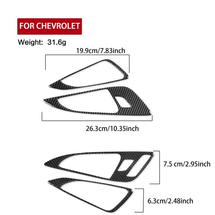 For Chevrolet Malibu 2016-2024 4pcs /Set Left-hand Drive Door Handle Sticker