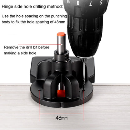 8 In 1 Aluminum Alloy 35mm Hinge Opener Hinge Punch Positioning Tool, 8 In 1