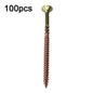 RUITOOL T25 100pcs Woodworking Screws Torx Self Tapping Screws