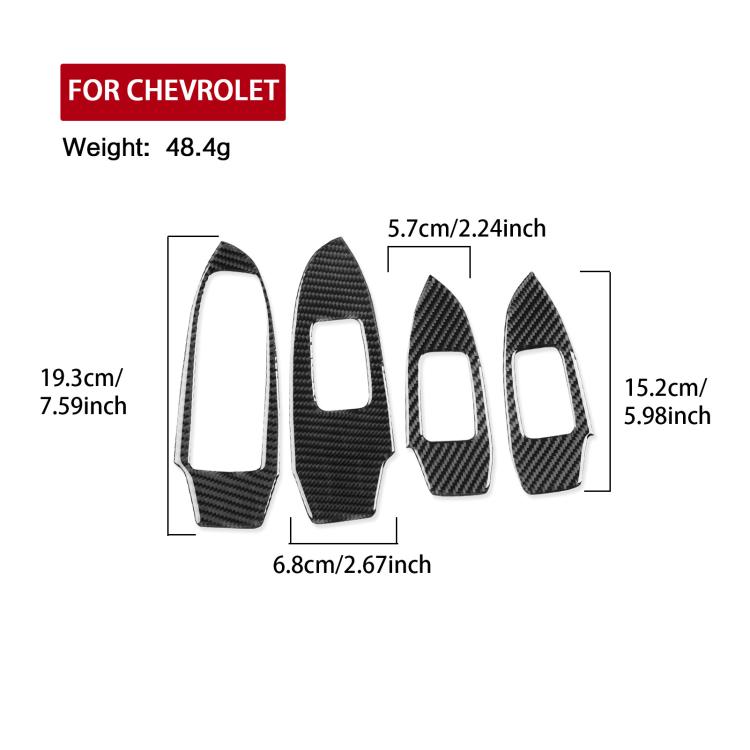 For Chevrolet Malibu 2016-2024 4pcs /Set Left-hand Drive Lift Button Sticker