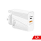 A502 65W USB-C/Type-C+USB Dual Port GaN Charger QC3.0 Laptop Universal Charger