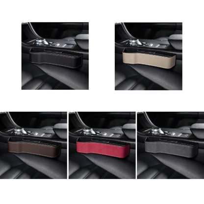 Car Crevice Storage Box Seat Decoration Finishing Box, Black Leather Principal Driver, Black Leather Co-pilot, Beige Leather Principal Driver, Beige Leather Co-pilot, Mocha Brown Leather Principal Driver, Mocha Brown Co-pilot, Red Suede Principal Drive...