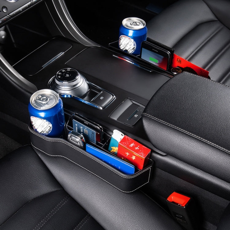 Car Crevice Storage Box Seat Decoration Finishing Box, Black Leather Principal Driver, Black Leather Co-pilot, Beige Leather Principal Driver, Beige Leather Co-pilot, Mocha Brown Leather Principal Driver, Mocha Brown Co-pilot, Red Suede Principal Drive...