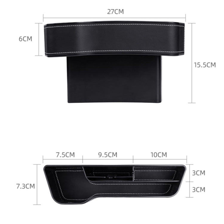 Car Crevice Storage Box Seat Decoration Finishing Box, Black Leather Principal Driver, Black Leather Co-pilot, Beige Leather Principal Driver, Beige Leather Co-pilot, Mocha Brown Leather Principal Driver, Mocha Brown Co-pilot, Red Suede Principal Drive...