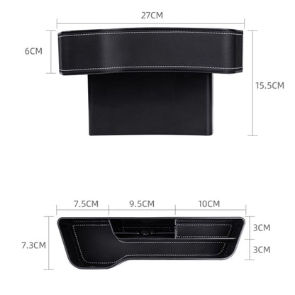 Car Crevice Storage Box Seat Decoration Finishing Box, Black Leather Principal Driver, Black Leather Co-pilot, Beige Leather Principal Driver, Beige Leather Co-pilot, Mocha Brown Leather Principal Driver, Mocha Brown Co-pilot, Red Suede Principal Drive...