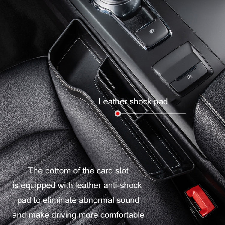 Car Crevice Storage Box Seat Decoration Finishing Box, Black Leather Principal Driver, Black Leather Co-pilot, Beige Leather Principal Driver, Beige Leather Co-pilot, Mocha Brown Leather Principal Driver, Mocha Brown Co-pilot, Red Suede Principal Drive...