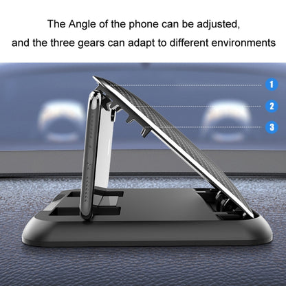 Car Mobile Phone Holder Carbon Fiber Pattern Silicone Dashboard Holder