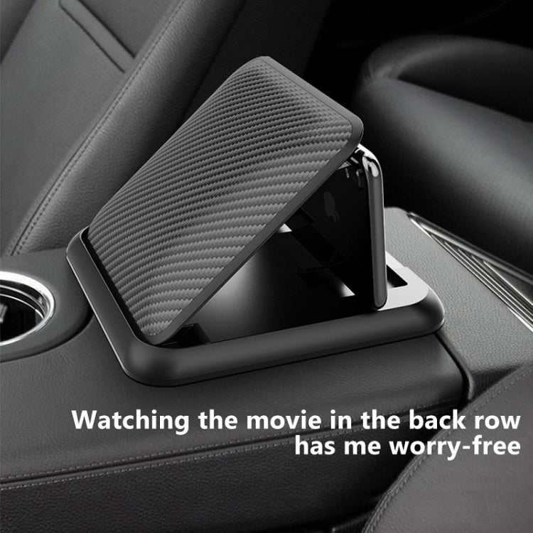 Car Mobile Phone Holder Carbon Fiber Pattern Silicone Dashboard Holder