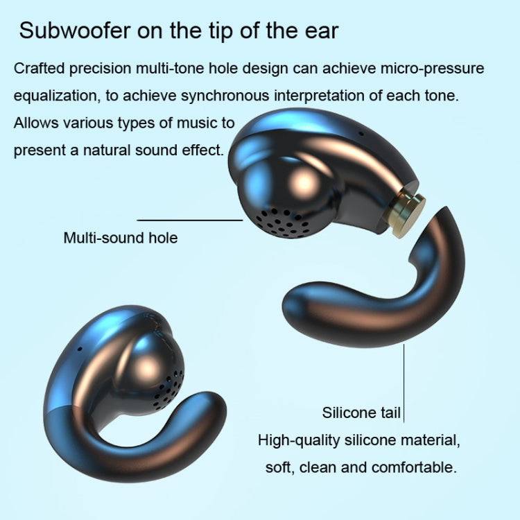 Wireless Ear Clip Noise Reduction Bluetooth Headphone Bone Conduction No Delay Headset