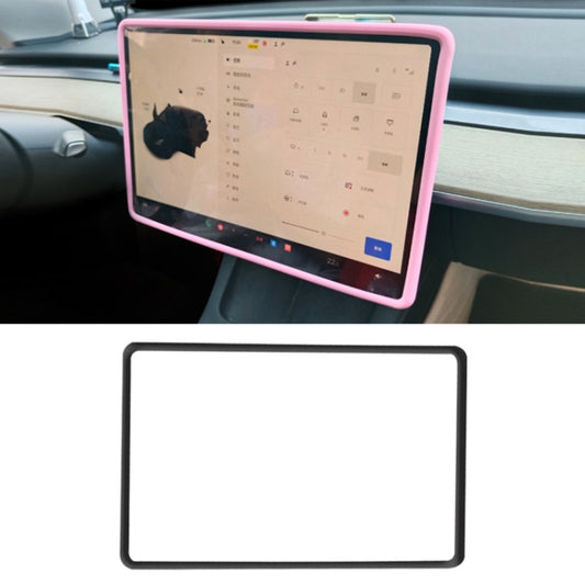 For Tesla Model3/Y Screen Bumper Protective Cover Silicone Frame, For Tesla Model3/Y Black, For Tesla Model3/Y Pink, For Tesla Model3/Y White, For Tesla Model3/Y Gray