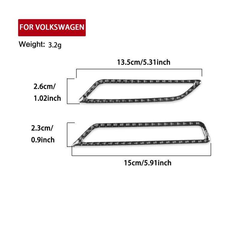 For Volkswagen Sagitar 2019-2023 2pcs /Set Left-Hand Drive Instrument Air Outlet Sticker