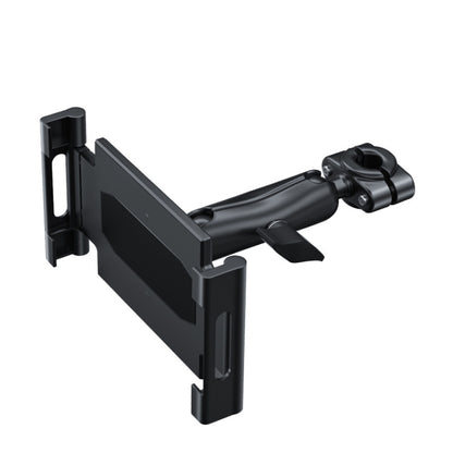 Car Rear Seat Folding Stretchable Headrest Tablet Bracket, Metal Clamp Arm