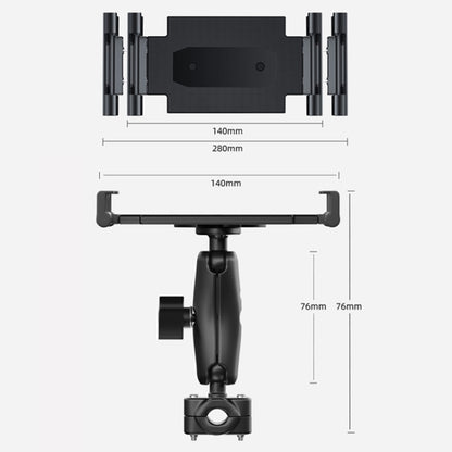 Car Rear Seat Folding Stretchable Headrest Tablet Bracket, Metal Clamp Arm