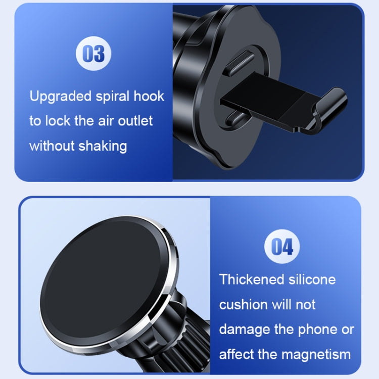 Aluminum Alloy Rotatable Magnetic Car Air Outlet Mobile Phone Holder