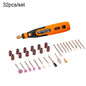 HILDA 3.6V Electrical Grinder Pen Precision Carving Micro Power Drill, Rotary Tool, 32 In 1, 46 In 1