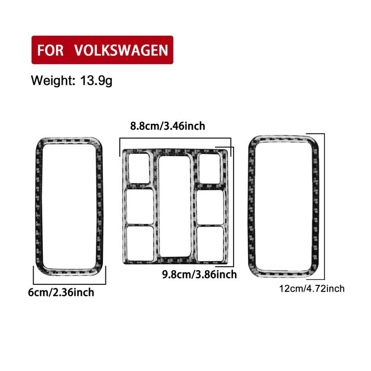 For Volkswagen Sagitar 2019-2023 3pcs /Set Left-hand Drive Reading Light Button Sticker
