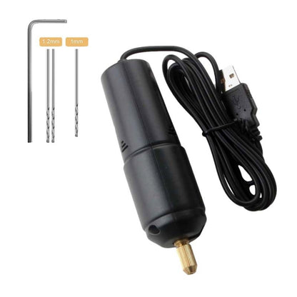 USB Interface 360 Mini Electric Drill Manual Glue Drilling Electric Drill, Bare Metal, Drill+4pcs Wrench, Drill+10pcs Wrench, Drill+4pcs Wrench+100pcs Nails, Drill+4pcs Wrench+100pcs Nails+Clamp Bed+20pcs Key Ring