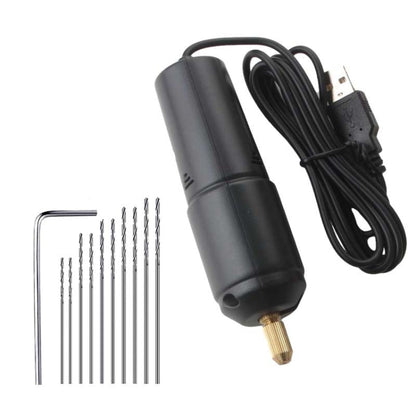 USB Interface 360 Mini Electric Drill Manual Glue Drilling Electric Drill, Bare Metal, Drill+4pcs Wrench, Drill+10pcs Wrench, Drill+4pcs Wrench+100pcs Nails, Drill+4pcs Wrench+100pcs Nails+Clamp Bed+20pcs Key Ring
