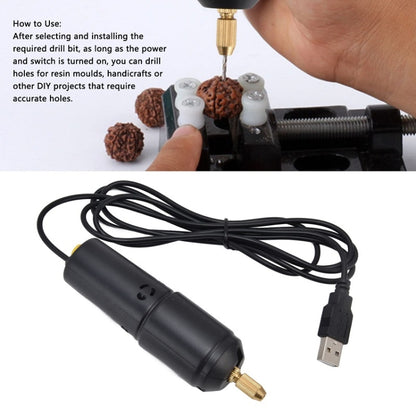 USB Interface 360 Mini Electric Drill Manual Glue Drilling Electric Drill, Bare Metal, Drill+4pcs Wrench, Drill+10pcs Wrench, Drill+4pcs Wrench+100pcs Nails, Drill+4pcs Wrench+100pcs Nails+Clamp Bed+20pcs Key Ring