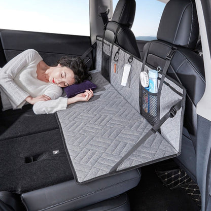 Car Camping Bed Folding Board SUV Rear Row Extension Board For Tesla, Gray, Black, Gray Embossed, Black Embossed