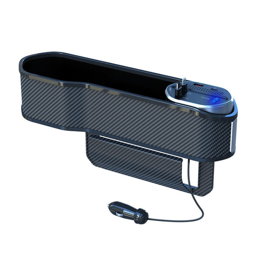 Digital Display Multifunctional Super Fast Charging Car Seat Gap Storage Box, Without Wireless Charging, With Wireless Charging