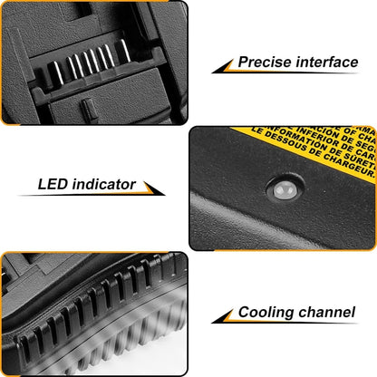 DCB118 For Dewalt 12V-20V Electric Tool Battery Charger, US (Black), EU (Black), UK (Black), AU (Black), US (Yellow), EU (Yellow), UK (Yellow), AU (Yellow)