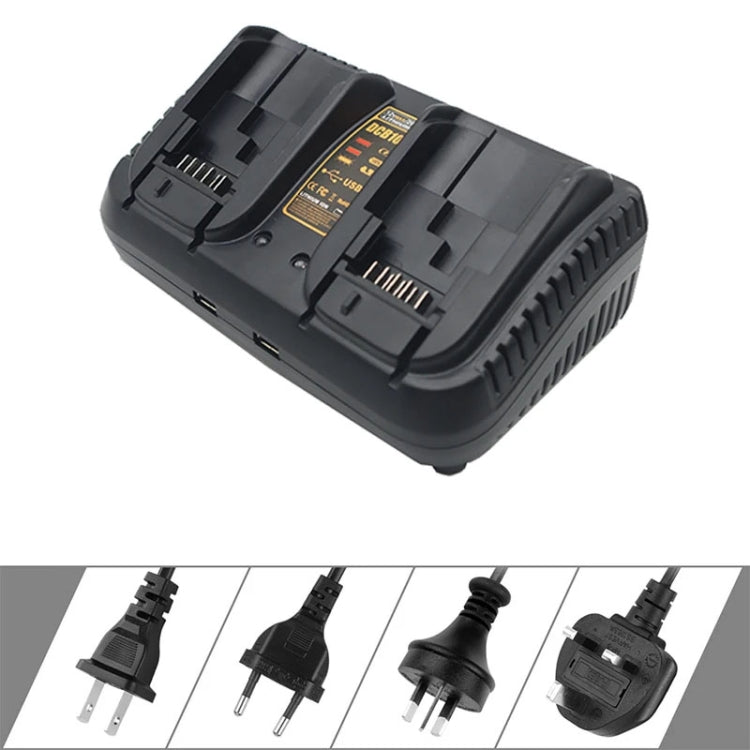 DCB102 For DeWalt 10.8V-20V Lithium Battery Dual Charger, US, EU, UK, AU