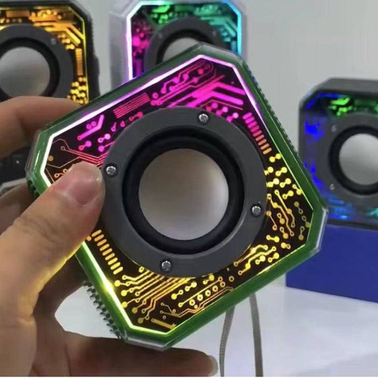 Transparent Mecha Small Steel Cannon Bluetooth Speaker Subwoofer With RGB Light