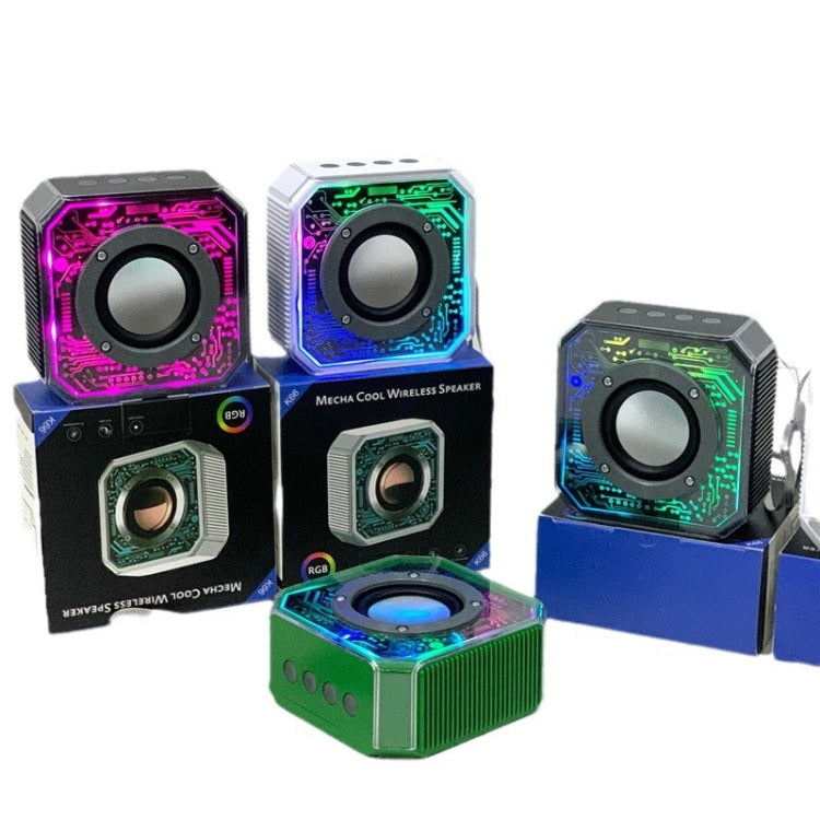 Transparent Mecha Small Steel Cannon Bluetooth Speaker Subwoofer With RGB Light