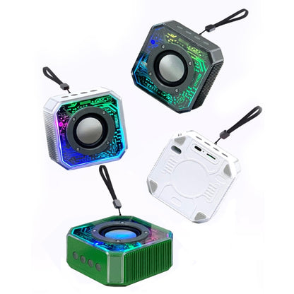 Transparent Mecha Small Steel Cannon Bluetooth Speaker Subwoofer With RGB Light