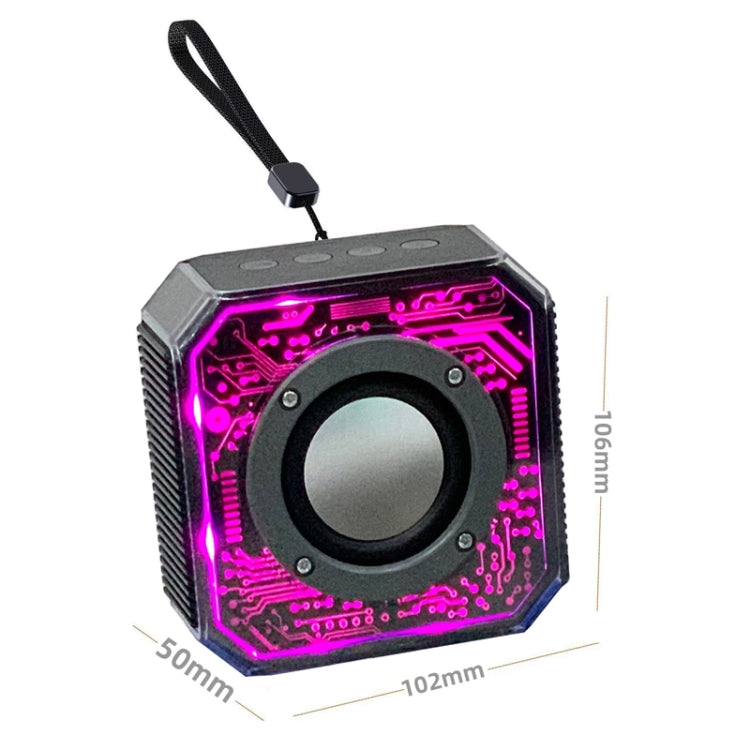 Transparent Mecha Small Steel Cannon Bluetooth Speaker Subwoofer With RGB Light