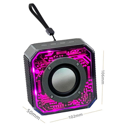 Transparent Mecha Small Steel Cannon Bluetooth Speaker Subwoofer With RGB Light