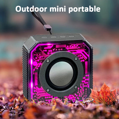 Transparent Mecha Small Steel Cannon Bluetooth Speaker Subwoofer With RGB Light