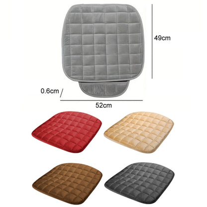 Car Winter Backless Plush Non-slip Non-binding Seat Cushion, Front Row Beige, Front Row Red, Front Row Black, Front Row Coffee